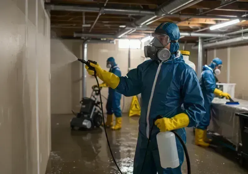 Basement Sanitization and Antimicrobial Treatment process in Castanea, PA